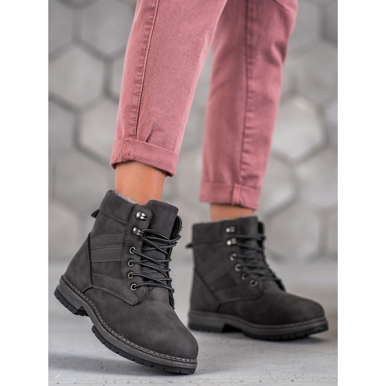 SHELOVET Botas de inverno cinza 2