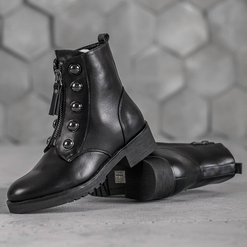 SHELOVET Sapatinhos Com Zíper preto 1 SHELOVET Sapatinhos Com Zíper preto 1