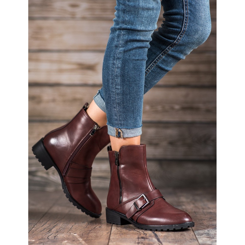 Groto Gogo Botas altas marrons vermelho 2