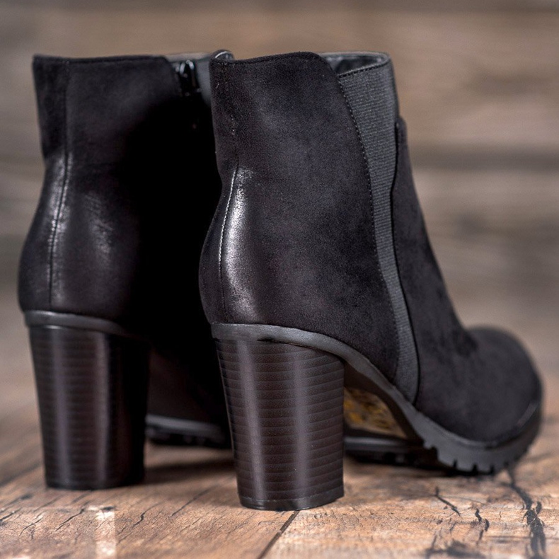 S. BARSKI Botas femininas negras preto 1