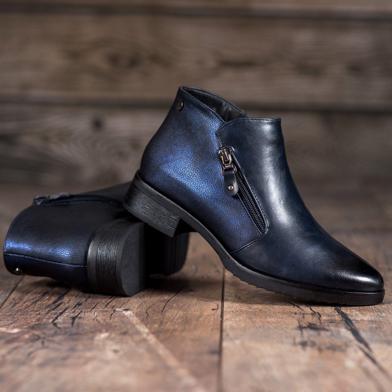 M.Daszyński Botas azul marinho baixas 1