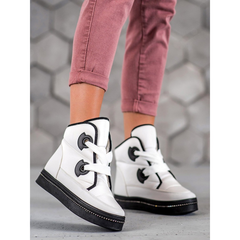 Weide Botas de neve brancas branco 1