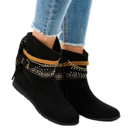 Botas de camurça preta com franjas T88 preto 2 Botas de camurça preta com franjas T88 preto 2