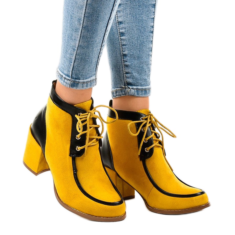 Botins de camelo camurça no poste HF-296 marrom multicolorido 1