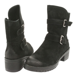 M.Daszyński Botas de camurça preta Daszyński 161 preto 4