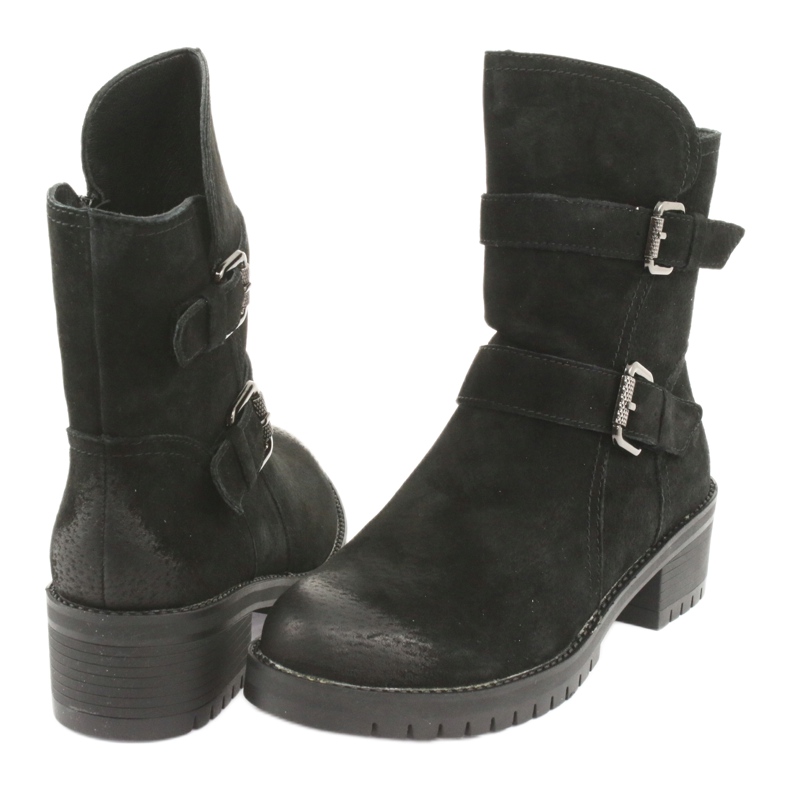 M.Daszyński Botas de camurça preta Daszyński 161 preto 4