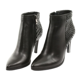 Botas espinto pretas de salto alto preto 3 Botas espinto pretas de salto alto preto 3