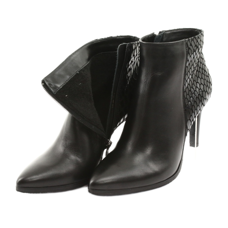 Botas espinto pretas de salto alto preto 5 Botas espinto pretas de salto alto preto 5