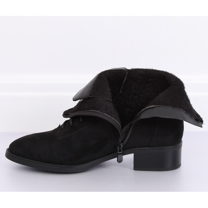 Botas pretas com cordões 3127 pretas preto 1 Botas pretas com cordões 3127 pretas preto 1