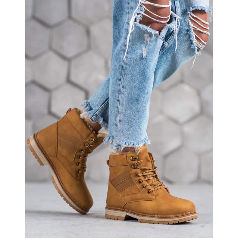 SHELOVET Botas Camel Winter castanho multicolorido 1