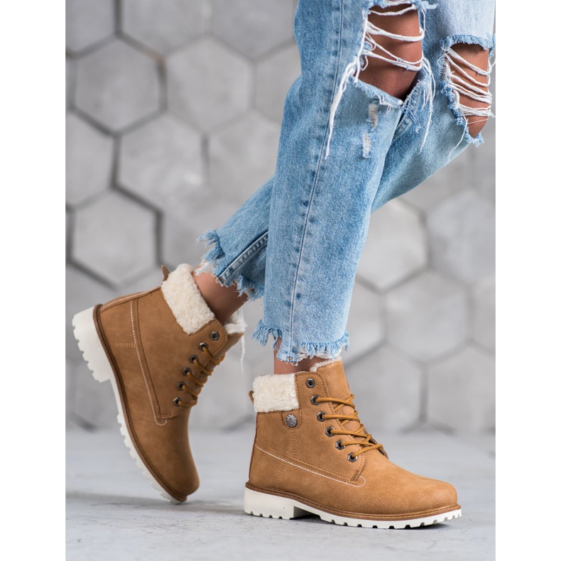 McKey Caçadores com pele de carneiro marrom 2