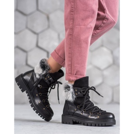 SHELOVET Deslizamento feminino em botas preto 1