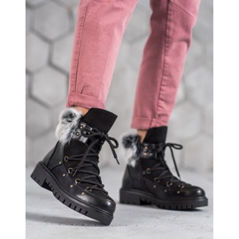 SHELOVET Deslizamento feminino em botas preto 2