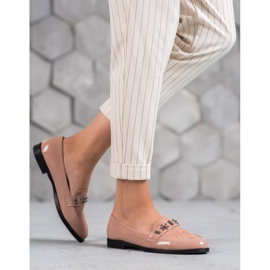 SHELOVET Mocassins lacados rosa 1