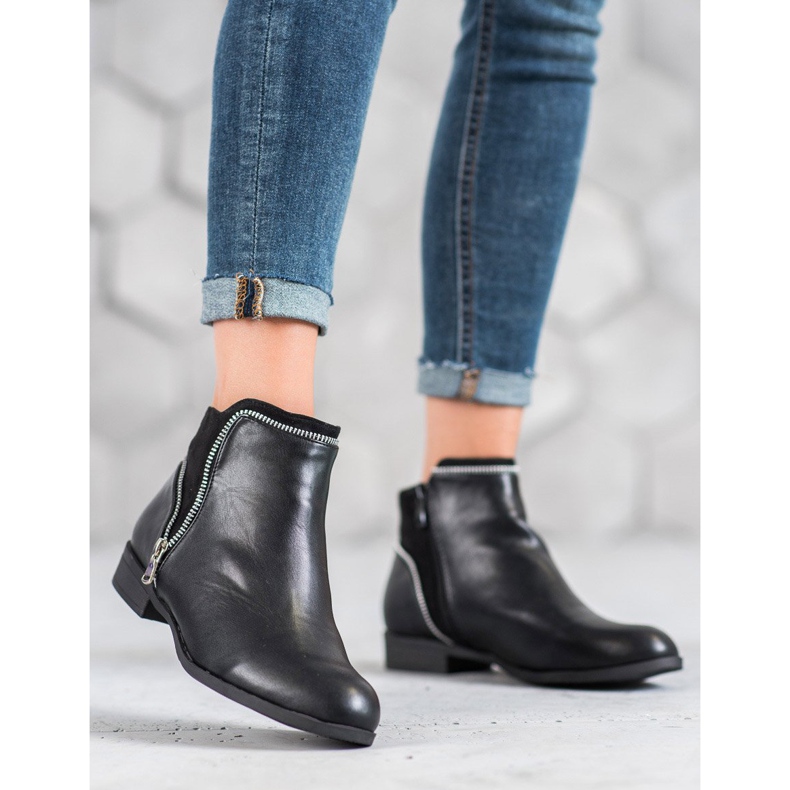 Anesia Paris Botas femininas negras preto 1