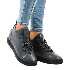 Tênis alto cinza com isolamento e cunha XY-35 1