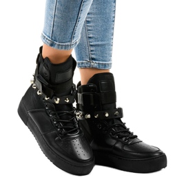 Tênis plano preto Y-205 1