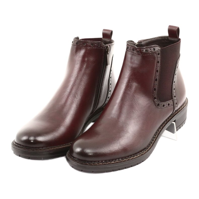 Botas Botas Jodhpur Filippo 957 bordô marrom 3