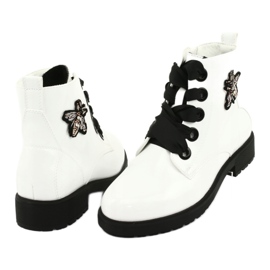 Botas de verniz Sergio Leone 530 branco preto 4