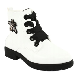 Botas de verniz Sergio Leone 530 branco preto 1