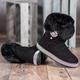 SHELOVET Botas de neve com zircônia cúbica preto 1 SHELOVET Botas de neve com zircônia cúbica preto 1