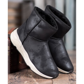 SHELOVET Botas de neve confortáveis preto 1