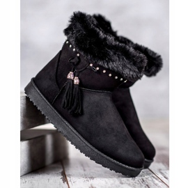 SHELOVET Mukluki com cristais preto 1 SHELOVET Mukluki com cristais preto 1