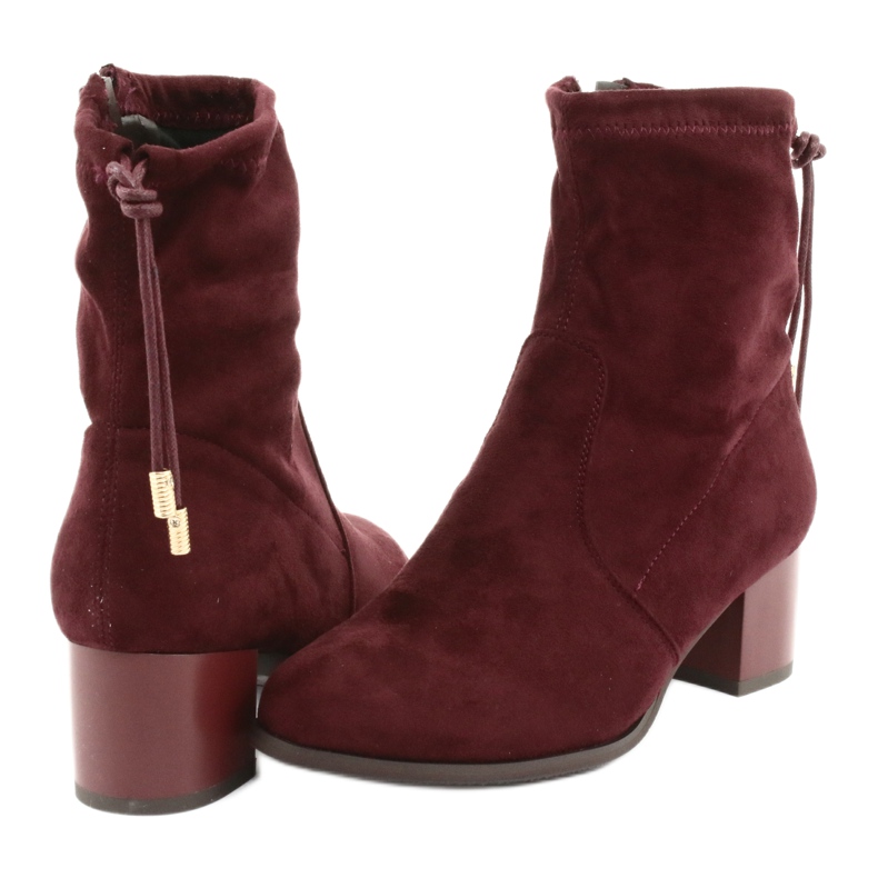 M.Daszyński Botas de camurça de salto alto Daszyński SA58 vermelho multicolorido 4 M.Daszyński Botas de camurça de salto alto Daszyński SA58 vermelho multicolorido 4