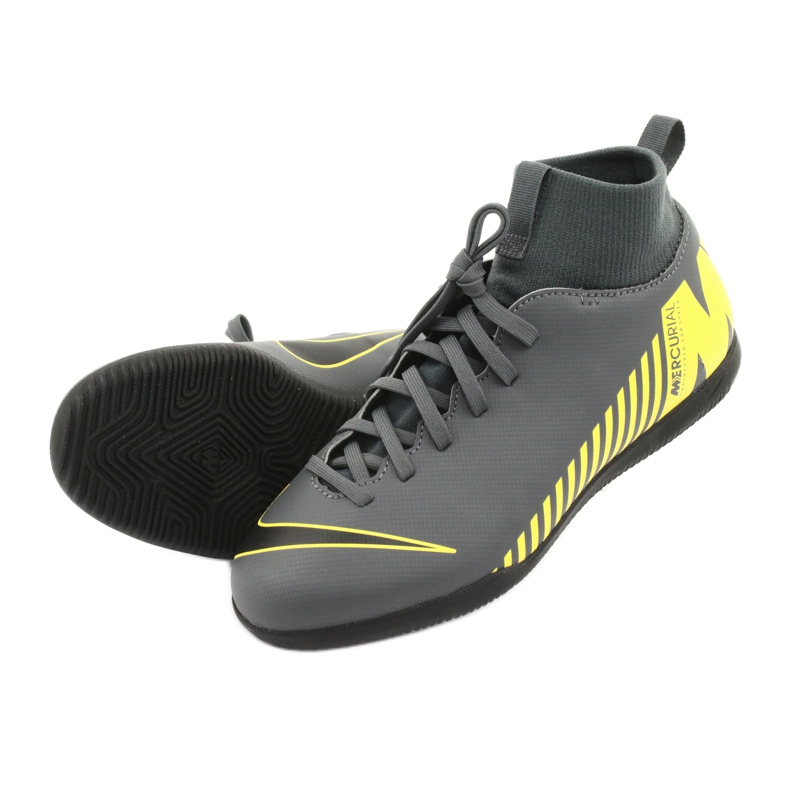 Sapatos de interior Nike Mercurial Superfly X 6 Club Ic Jr AH7346-070 cinza 5