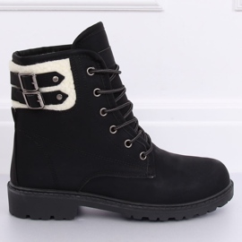 Botas femininas pretas com isolamento de madeira 1120-PA pretas preto 1