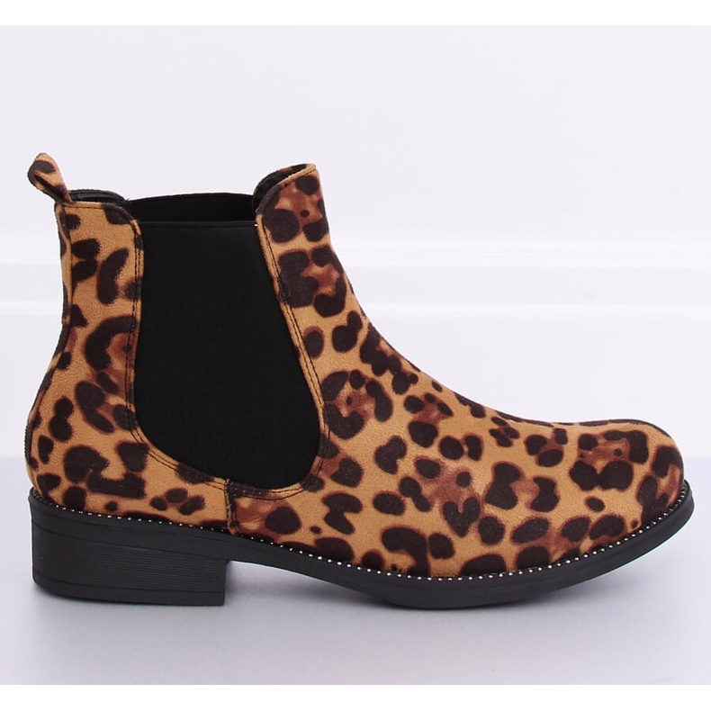 Botas femininas Chelsea em estampa leopardo 7390-PA Leopard castanho 1