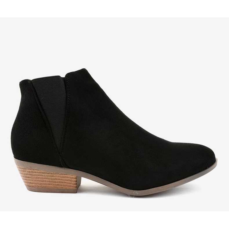 Botas de camurça pretas no poste para mulheres W06-17 preto 1