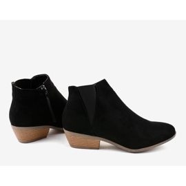 Botas de camurça pretas no poste para mulheres W06-17 preto 2