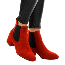 Botins vermelhos com elástico 8012-PA 1