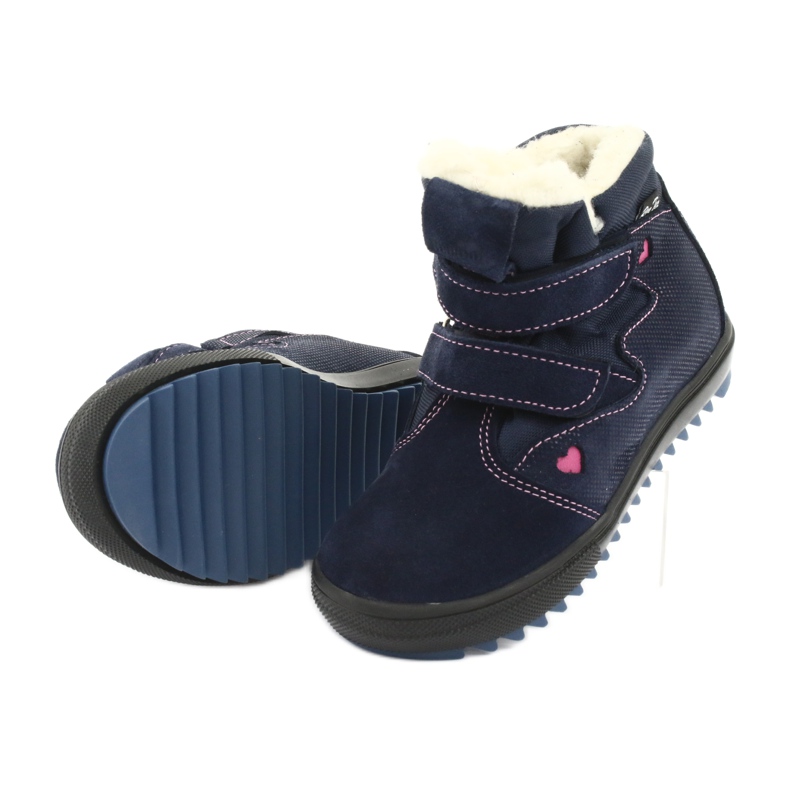 Ren But Botas com membrana de velcro 4411 azul marinho rosa 5