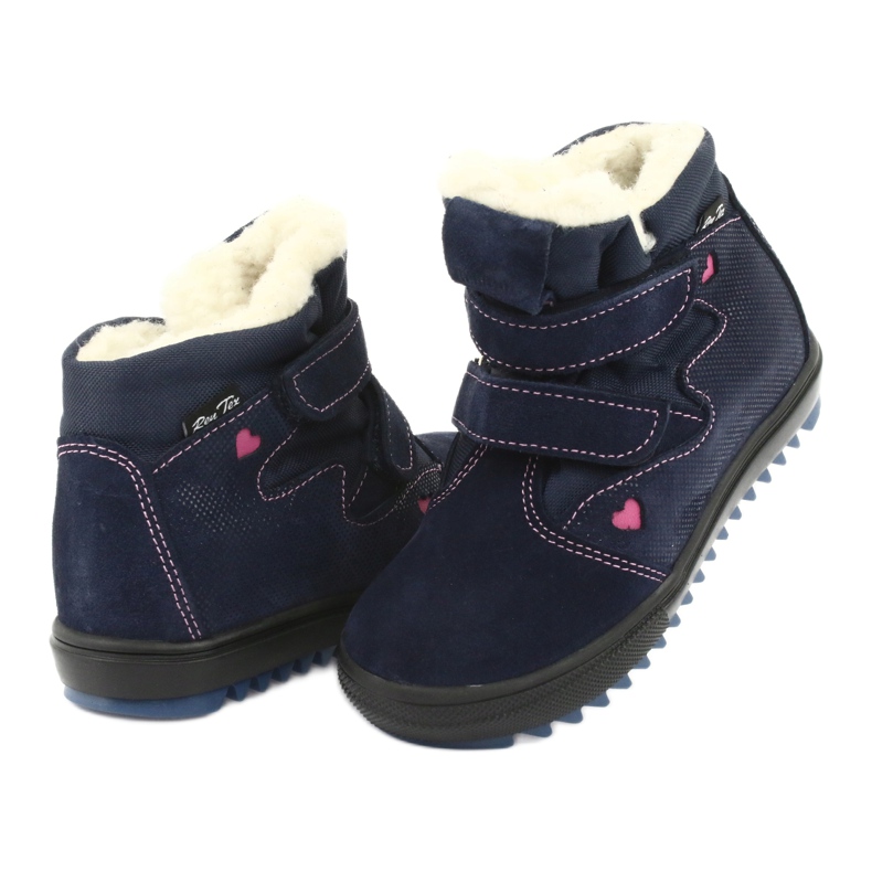 Ren But Botas com membrana velcro 1541 azul marinho rosa 4