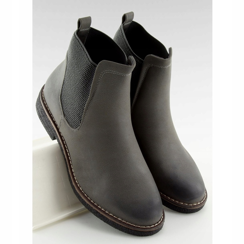 Botas cinza Chelsea para mulheres 6768-PA Cinza 2