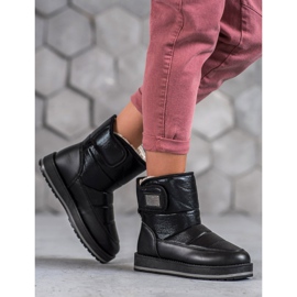 SHELOVET Botas de neve com brilho preto 2