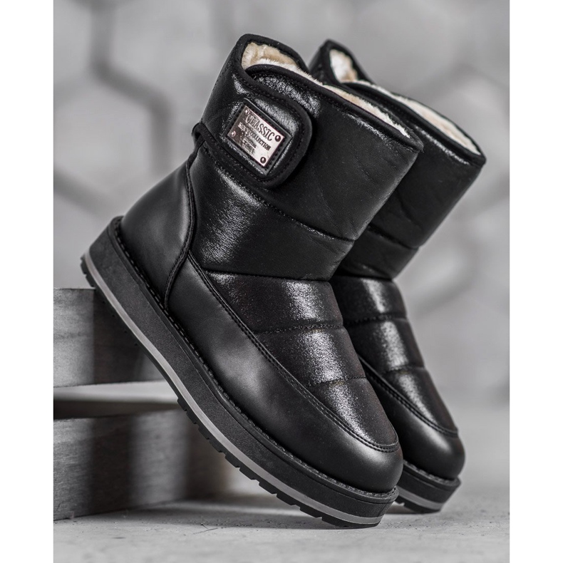 SHELOVET Botas de neve com brilho preto 1