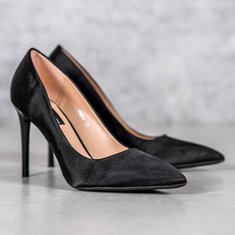 SHELOVET Alfinetes de cetim preto 2