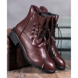 Groto Gogo Botas com nervuras vermelho 1 Groto Gogo Botas com nervuras vermelho 1