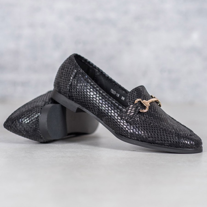 Mocassins VICES Snake Print preto 1