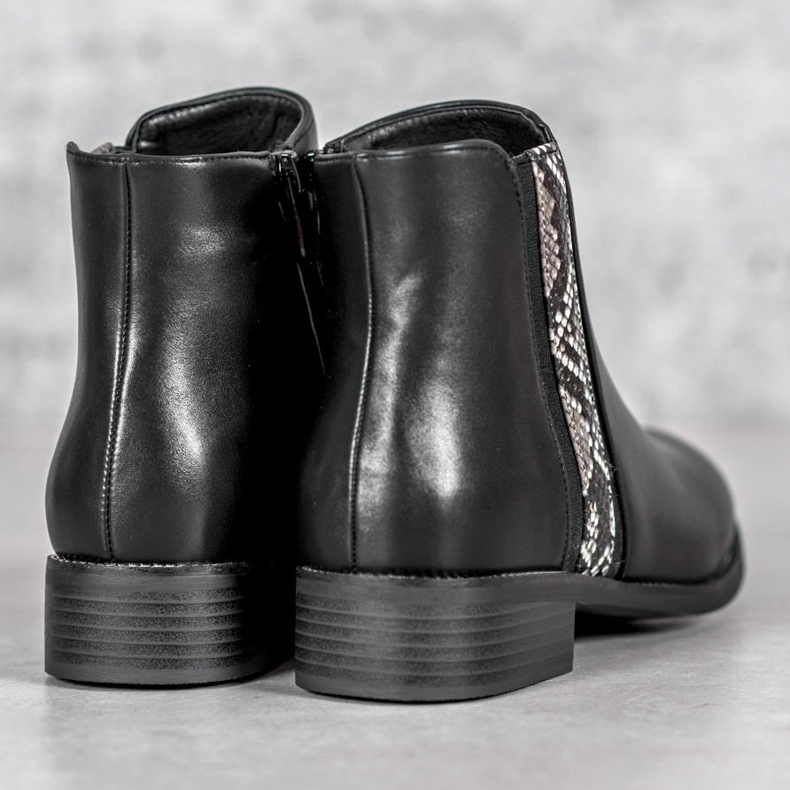 Filippo Botas elegantes com estampa de cobra preto 2 Filippo Botas elegantes com estampa de cobra preto 2