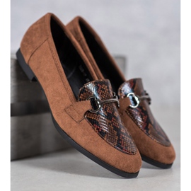Mocassins VICES Snake Print marrom 1
