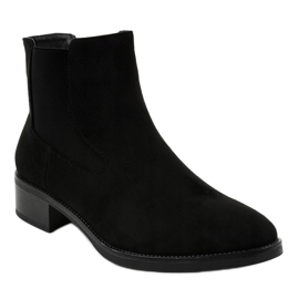 Botas pretas rasas para mulheres 1552 preto 1