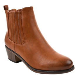 Botins marrons deslizantes TX-3200 castanho 1 Botins marrons deslizantes TX-3200 castanho 1