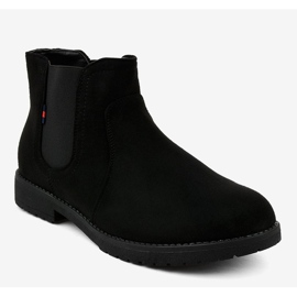 Botas femininas rasas pretas com elástico Y206 preto 1 Botas femininas rasas pretas com elástico Y206 preto 1