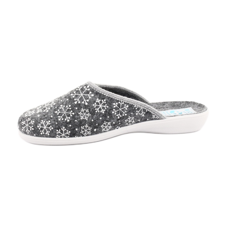 Sapatilhas de floco de neve de feltro Adanex 24215 branco cinza 2