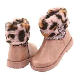 American Club Meninas em leopardo impressão gc45 estampa de leopardo rosa 4