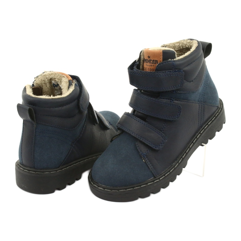 Botas Timberki com Velcro American Club GC40 azul marinho 4